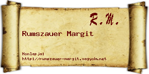 Rumszauer Margit névjegykártya