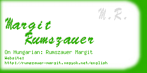 margit rumszauer business card
